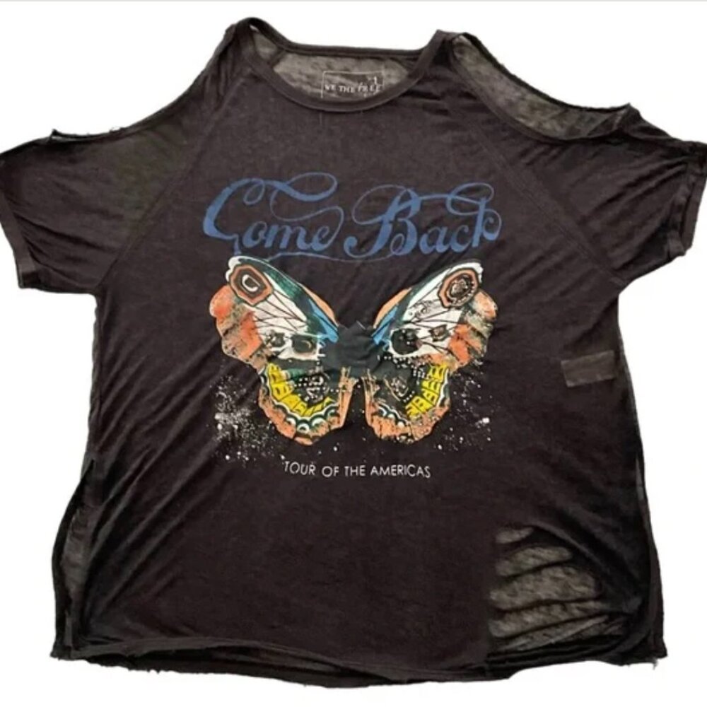 Free People Graphic Butterfly T-Shirt